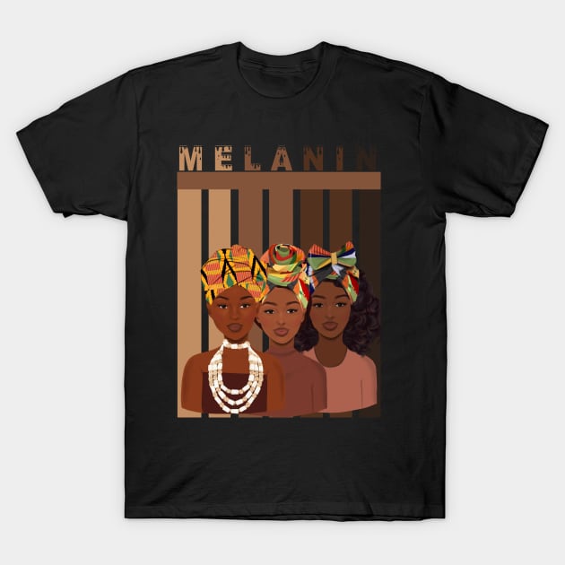 Melanin Queens Beautiful Shades T-Shirt by Merchweaver